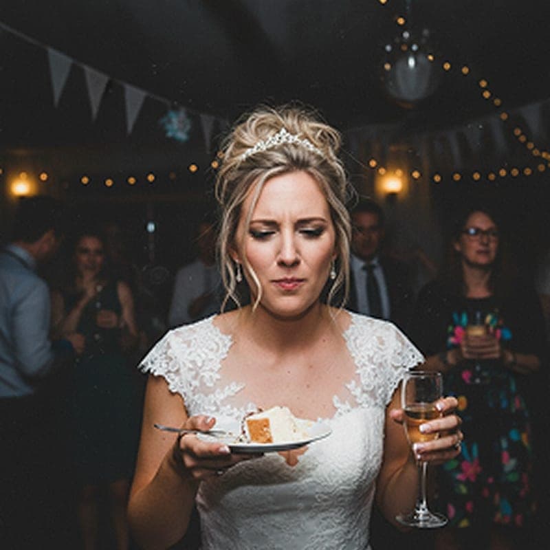 Bride caught at the wrong moment
